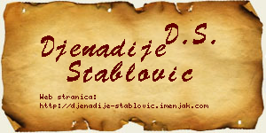 Đenadije Stablović vizit kartica